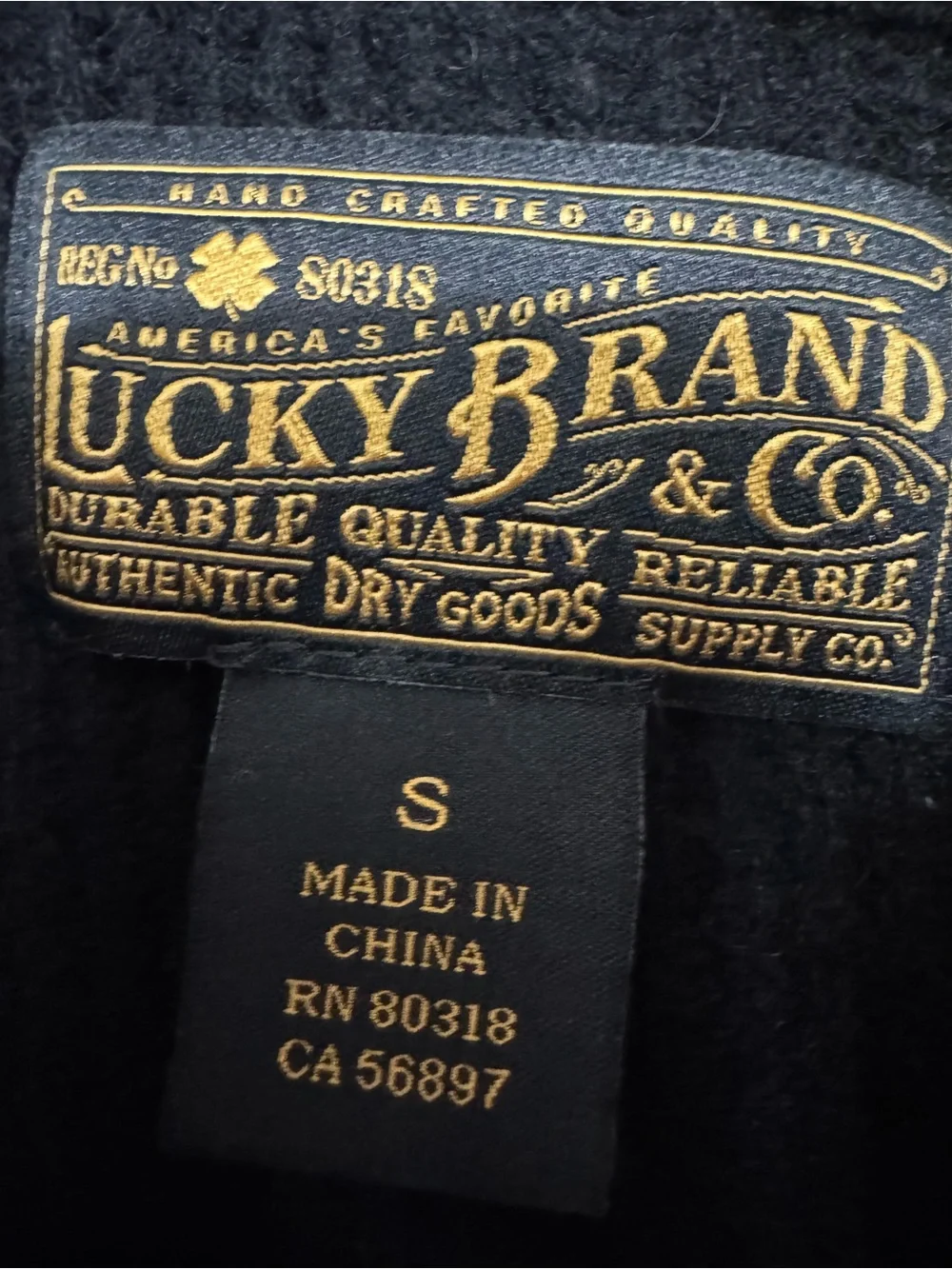 Lucky Triumph Motorcycles Black Wool Knit Sweater